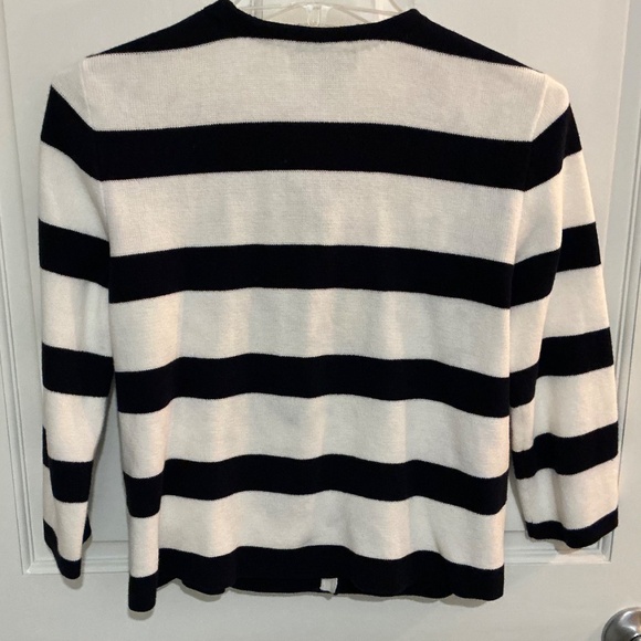 Ralph Lauren Women’s Business  spring cardigan black/white gold buttons  S/P - Picture 2 of 4